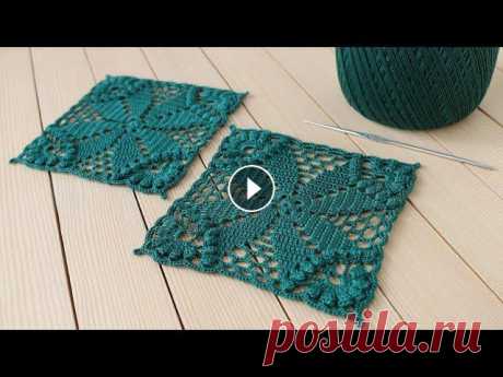 Цветочный КВАДРАТНЫЙ МОТИВ вязание крючком МАСТЕР-КЛАСС схема узора Crochet Square Motif Tutorial Instagram: @Уроки ВЯЗАНИЯ Литке Татьяны @Уроки ВЯЗАНИЯ для начинающих Квадратные мотивы МК: ЛЕНТОЧНОЕ КРУЖЕВО мастер-классы: БЛУЗКА крючком ВЯЗАНИЕ ИЗ...