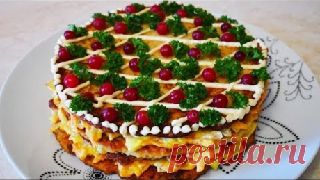 ИДЕАЛЬНАЯ ЗАКУСКА рецепт КУРИНОГО торта СЫТНО и очень ВКУСНО!!!