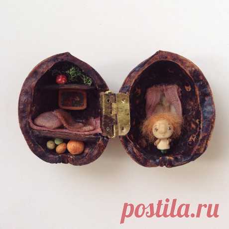 Vera в Instagram: «А вот кто. Опытный образец, петли пока кривые, не судите строго 🐿#miniature #wood #artdoll»