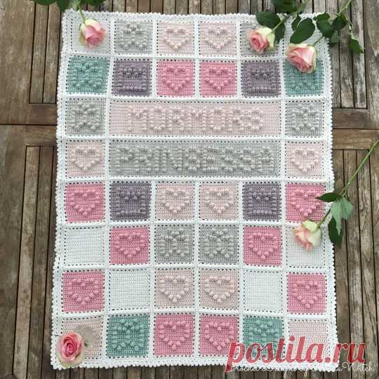 Crochet Baby Blanket Vintage and Bobble Stitch - CRAFTS LOVED
