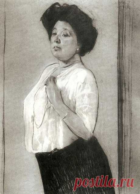 Nadezhda Lamanova by Valentin Serov 1911 - Ламанова, Надежда Петровна — Википедия