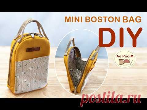 DIY MINI BOSTON BAG // วิธีทำกระเป๋ามินิบอสตันขนาดกะทัดรัดน่ารัก - YouTube