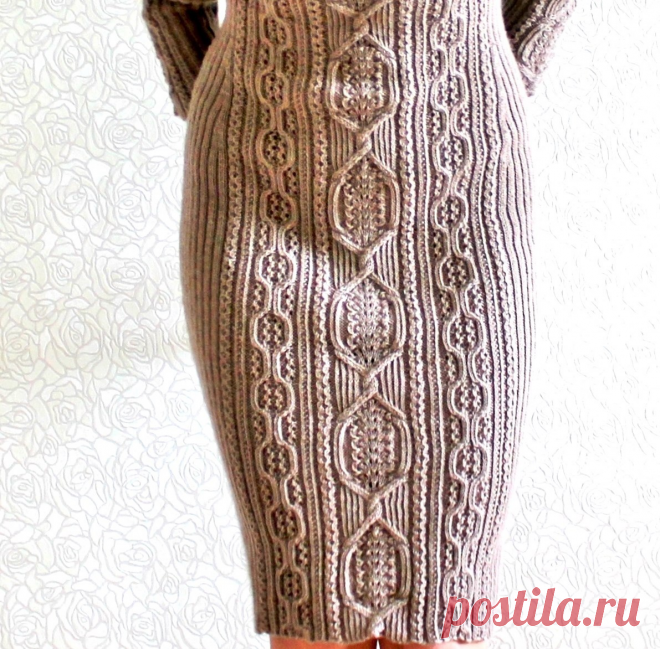 Вязаные платья. Большая подборка моделей со схемами | Вязание спицами LenkomKnit | Дзен
