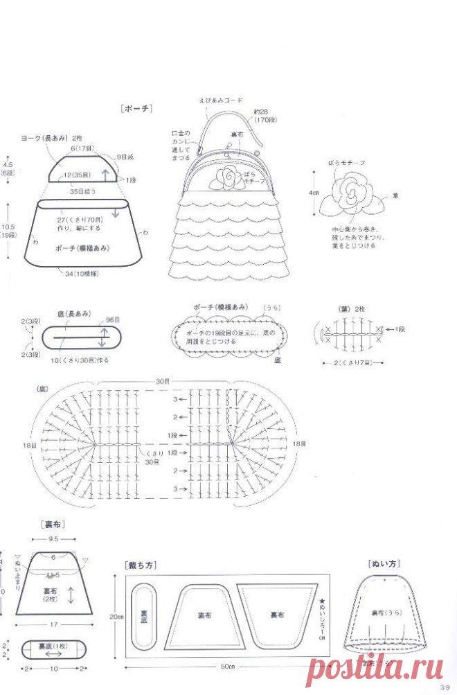 Hand-knitted cute bag - pouch 2015 | стр.39