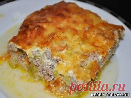 Рецепт: Кабачковая запеканка с фаршем