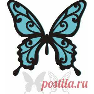Silhouette Design Store: flourish butterfly