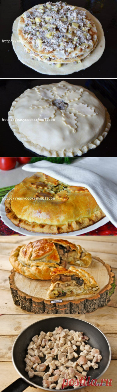 Курник из слоеного теста: 5 сытных рецептов