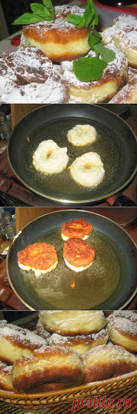 Простые пончики на кефире.