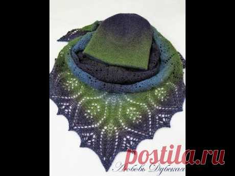 Шапка спицами. Двухсторонняя из пряжи Кауни. Knitting cap. Master Class.