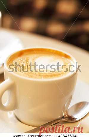 Cup Of Cappuccino Stock Photo 142647604 : Shutterstock
