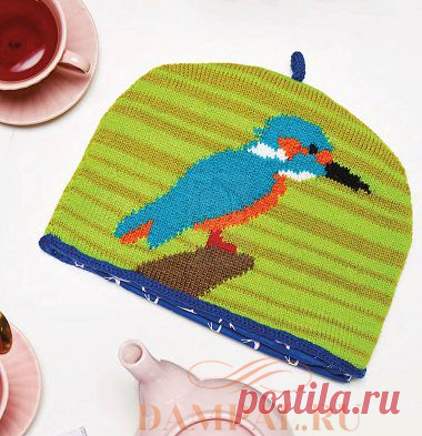 Грелка на чайник «Зимородок» | DAMские PALьчики. ru