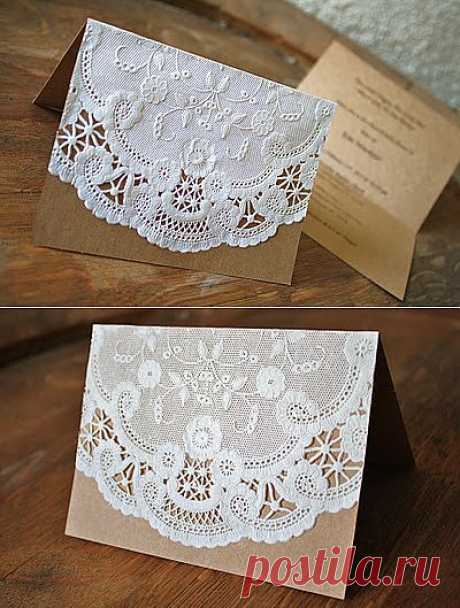 DIY Paper Doily Invitations