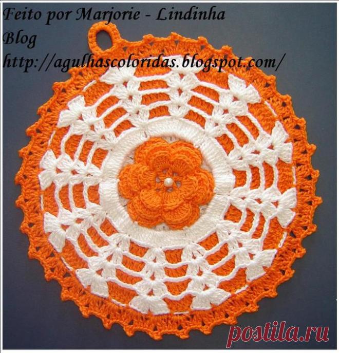 Красивые салфетка и прихватка крючком. Мастер классы..