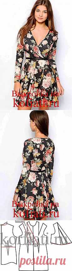 Выкройка платья с запахом - от ШКОЛЫ ШИТЬЯ Анастасии Корфиати