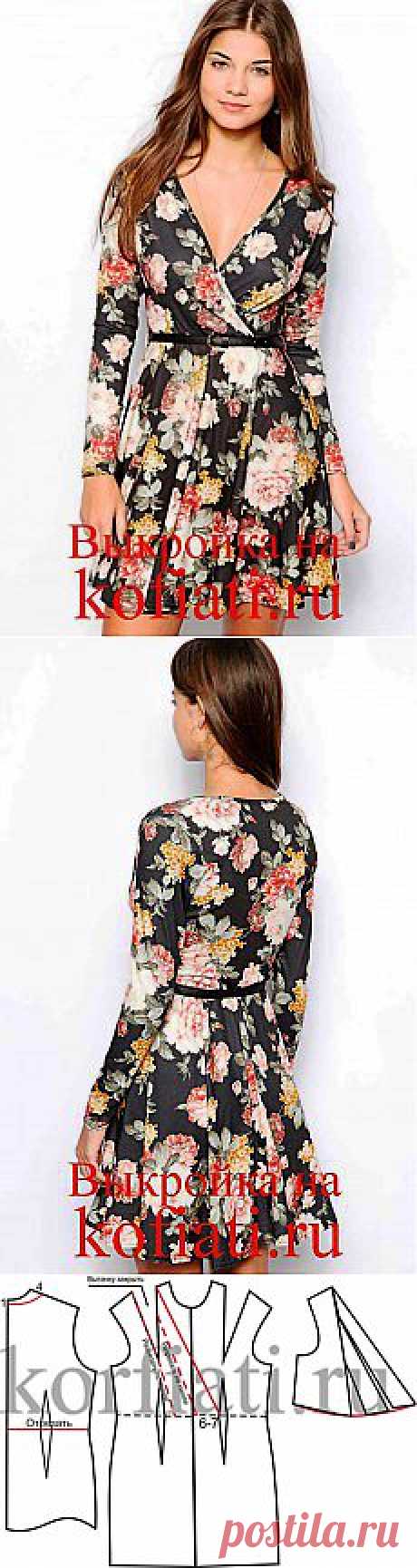 Выкройка платья с запахом - от ШКОЛЫ ШИТЬЯ Анастасии Корфиати