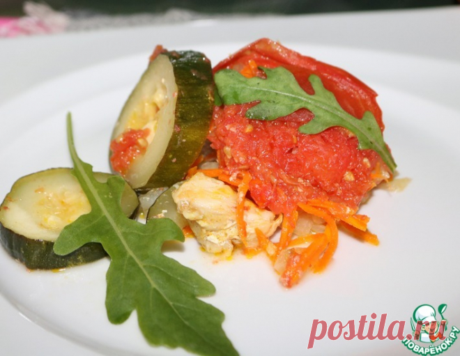 Рыба, запечённая с овощами в СВЧ – кулинарный рецепт
