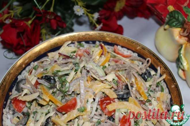 Салат со свиным языком Кулинарный рецепт
