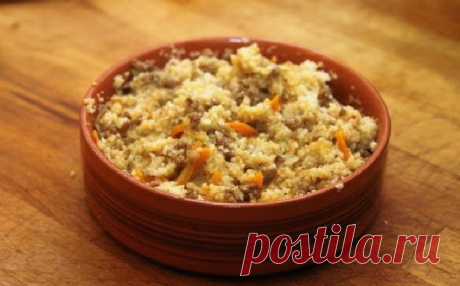Ячневая каша с тушенкой