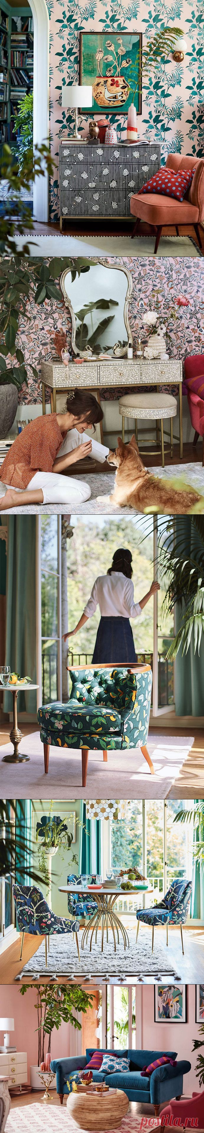 Еще больше красочных принтов и экзотики в новой коллекции Anthropologie | Пуфик - блог о дизайне интерьера