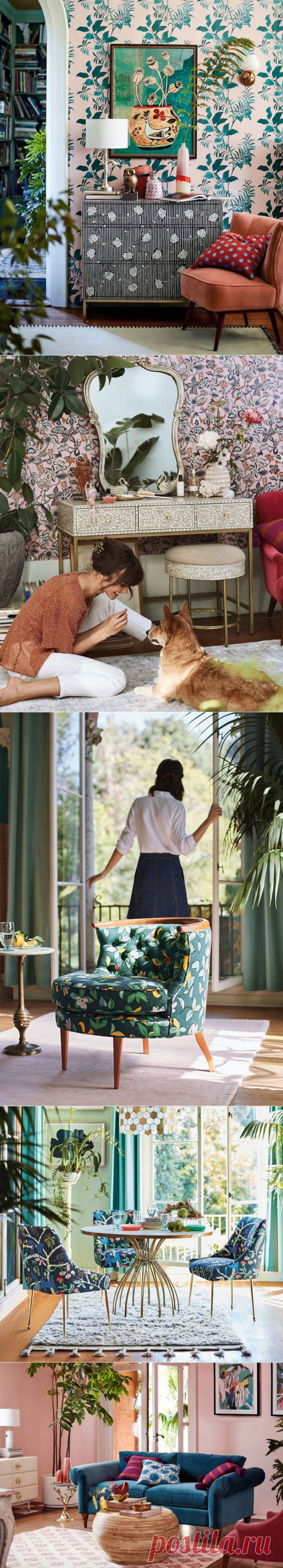 Еще больше красочных принтов и экзотики в новой коллекции Anthropologie | Пуфик - блог о дизайне интерьера
