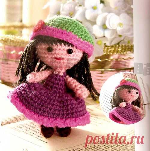 Вяжем куколку модницу.