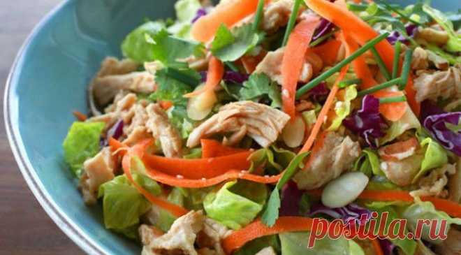 Китайский салат с куриной грудкой | Бабушкины рецепты