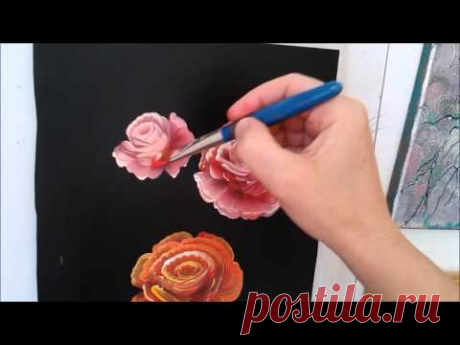 One stroke Methode. Акрил.