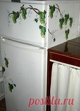 Декупаж холодильника своими руками