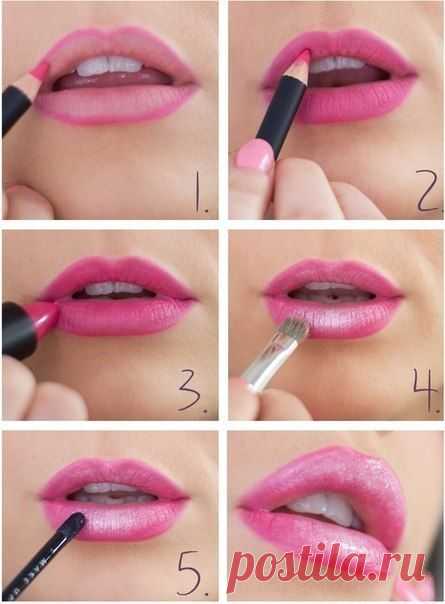 Делаем пухлые губки: