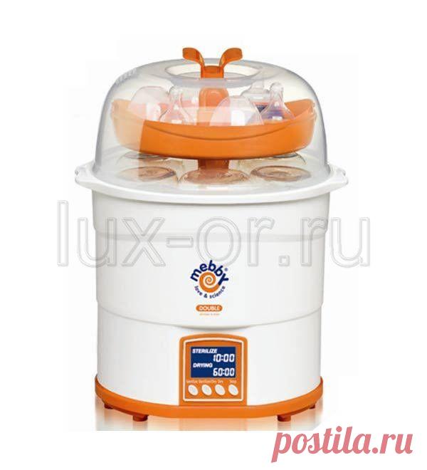 Стерилизатор детских бутылочек Mebby Double
Доставка по России
Стерилизатор Mebby Double умеет не только стерилизовать, но и сушить вещи. 
В соответствии с этим у него есть три программы: только стерилизация, стерилизация 
с последующей сушкой или только сушка. Выбранный режим и таймер отображаются на 
удобном LCD –дисплее.Внутрь помещается до до 6 детских бутылочек и аксессуаров.
