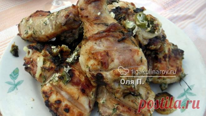 Куриные ножки на мангале, рецепт пошаговый от Лиги Кулинаров.