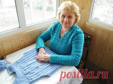 ЛЕГКИЙ СПОСОБ ВЯЗАНИЯ ПЛЕЧА И ГОРЛОВИНЫ СПИНКИ СПИЦАМИ. ЧАСТЬ 2