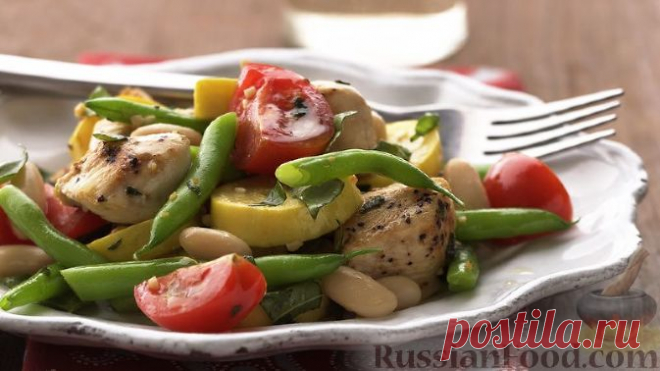 Рецепт: Соте из курицы с овощами на RussianFood.com