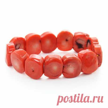 Браслет &quot;Лео&quot; коралл розовый (540)