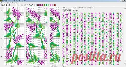лианы, листья,деревья и др растения : флора : формат dbb и jbb : Схемы для вязаных жгутов : Файлы : jbead