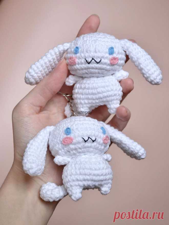 PDF Синнаморолл крючком. FREE crochet pattern; Аmigurumi animal patterns. Амигуруми схемы и описания на русском. Вязаные игрушки и поделки своими руками #amimore - собака, пёс, маленькая собачка из аниме, белый щенок, пёсик.