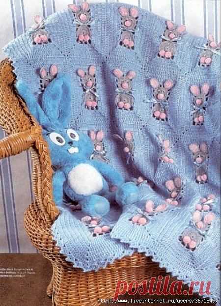 Детский плед с мышками