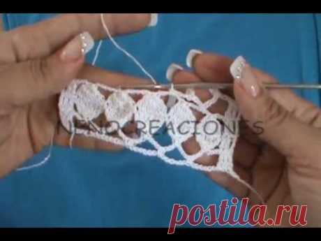 2 DE 2 COMO TEJER PUNTO HOJUELA GANCHILLO CROCHET