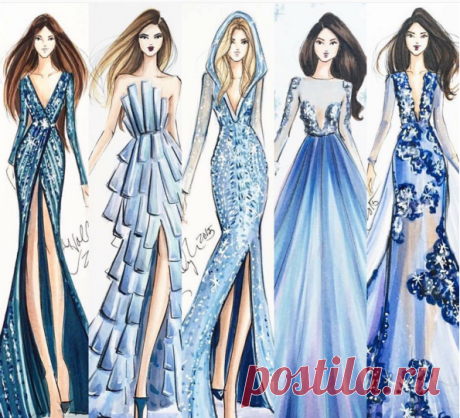 © Holly Nichols в Instagram: «💙💙❄️❄️ #fashionsketch #fashionillustration #fashionillustrator #boston #bostonblogger #bostonillustrator #copic #copicmarkers #zuhairmurad #fashiondesign #hnicholsillustration»