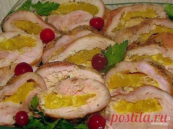Куриный рулет с чесноком - пошаговый кулинарный рецепт на Повар.ру