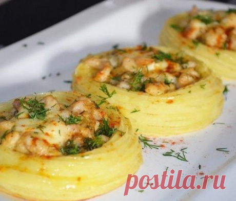 Картофельные “гнезда” с курицей. Прекрасное блюдо для детей и взрослых!