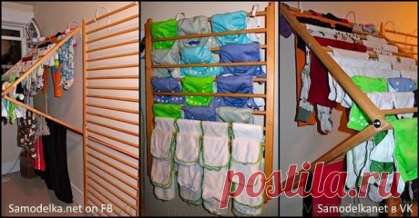 Идея для экономии места - откидная настенная сушилка или место для хранения.