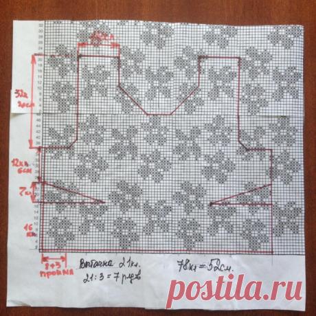 Как построить выкройку по филейному рисунку. МК от Валентины Дьяченко. - Lilia Vignan