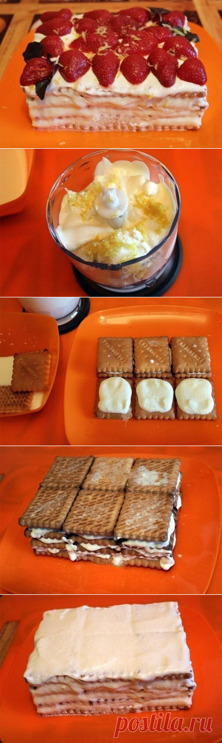 Простой торт из печенья

Вкусный торт, который не нуждается в выпечке. Его просто приготовить