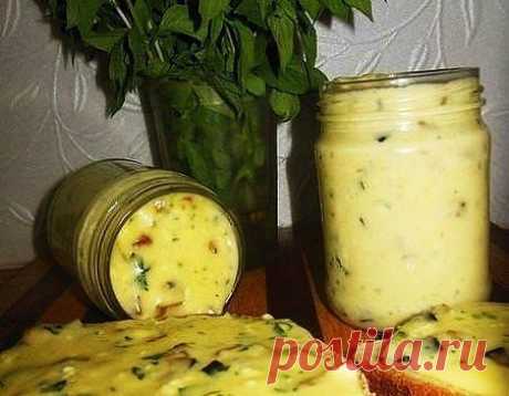 Домашний плавленный сыр (из творога) с шампиньонами