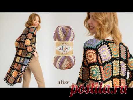 Кардиган с мотивом Alize Diva Batik