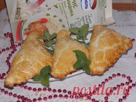 Быстрые пирожки с курицей и рисом. рецепт с фотографиями