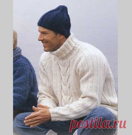 Men's knitted high neck sweater Knitted men's | Etsy