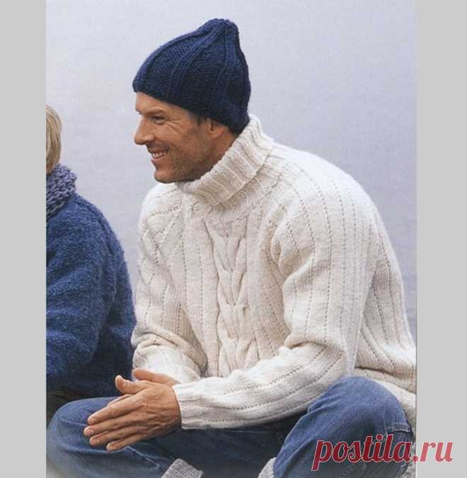 Men's knitted high neck sweater Knitted men's | Etsy