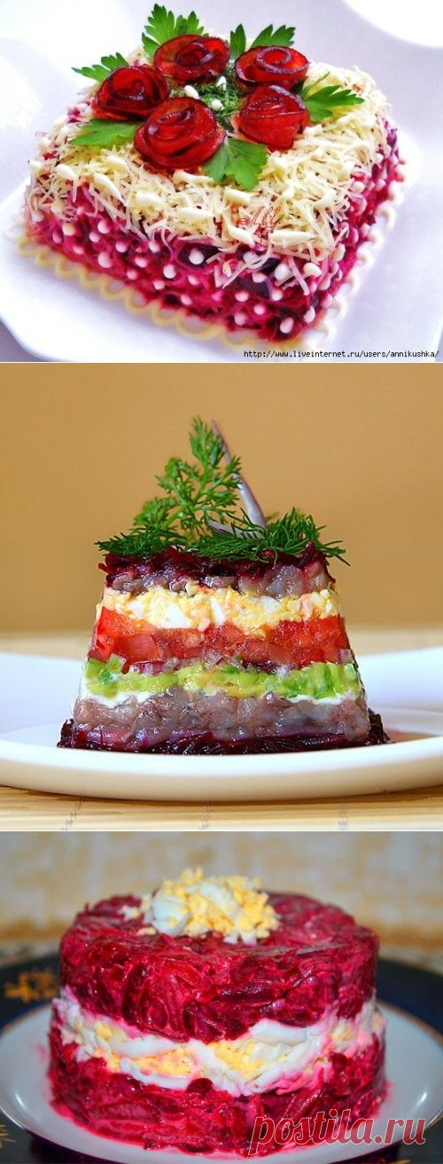 Рецепты праздничных салатов со свеклой: приготовление и красивое оформление / Простые рецепты